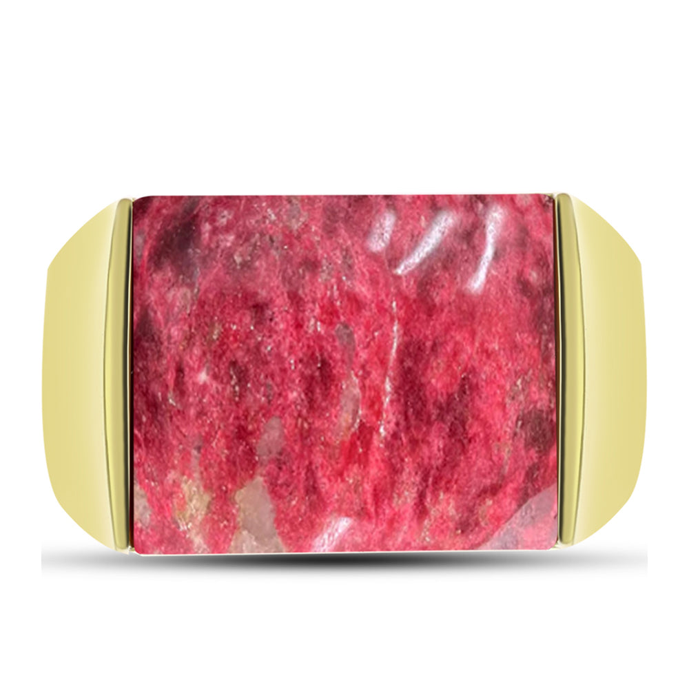 Goldplattierter Silberring mit Thulit
