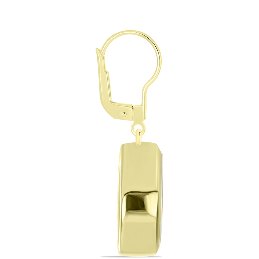 Goldplattierte Silberohrringe mit Perlmutt 2 