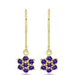 Goldplattierte Silberohrringe mit marokkanischem Amethyst