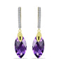 Goldplattierte Silberohrringe mit marokkanischem Amethyst und weißem Topas