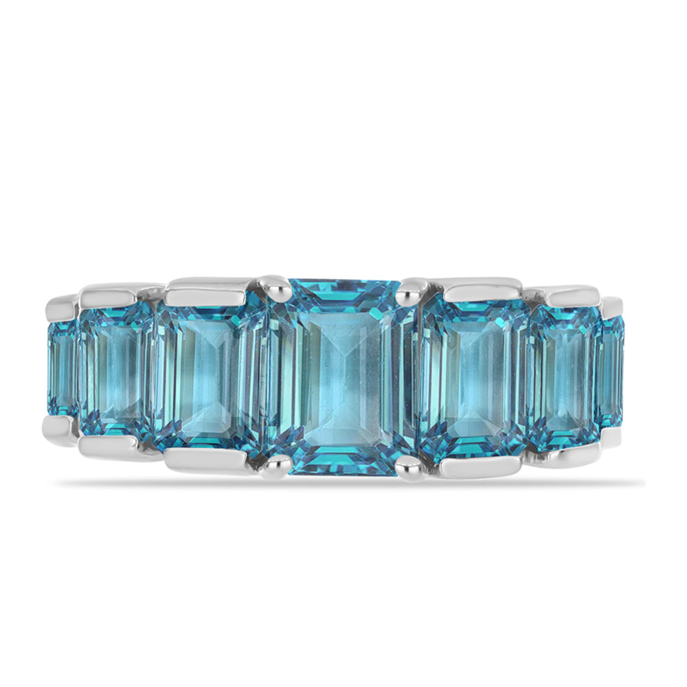 Silberring mit schweizerischem Blautopas 1 