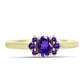 Goldplattierter Silberring mit marokkanischem Amethyst