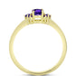 Goldplattierter Silberring mit marokkanischem Amethyst