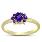 Goldplattierter Silberring mit marokkanischem Amethyst
