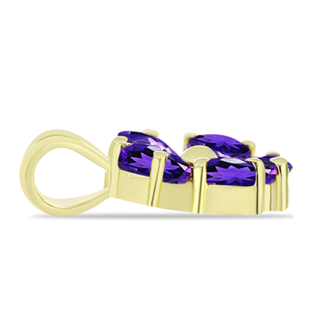 Goldplattierter Silberanhänger mit marokkanischem Amethyst