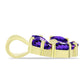 Goldplattierter Silberanhänger mit marokkanischem Amethyst