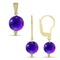 schmuckgarnitur aus Goldplattierte Silber mit marokkanischem Amethyst