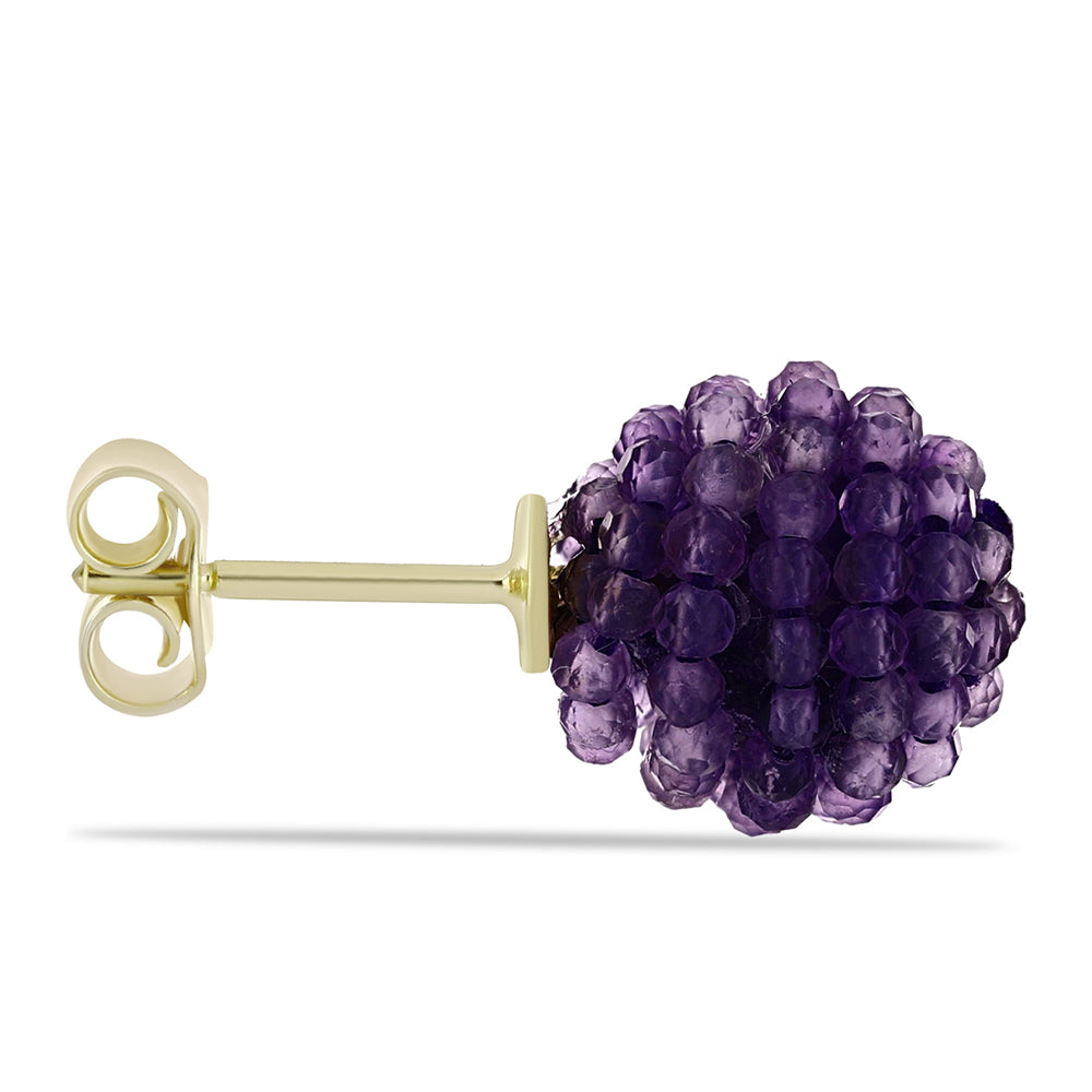 Goldplattierte Silberohrringe mit marokkanischem Amethyst 2 