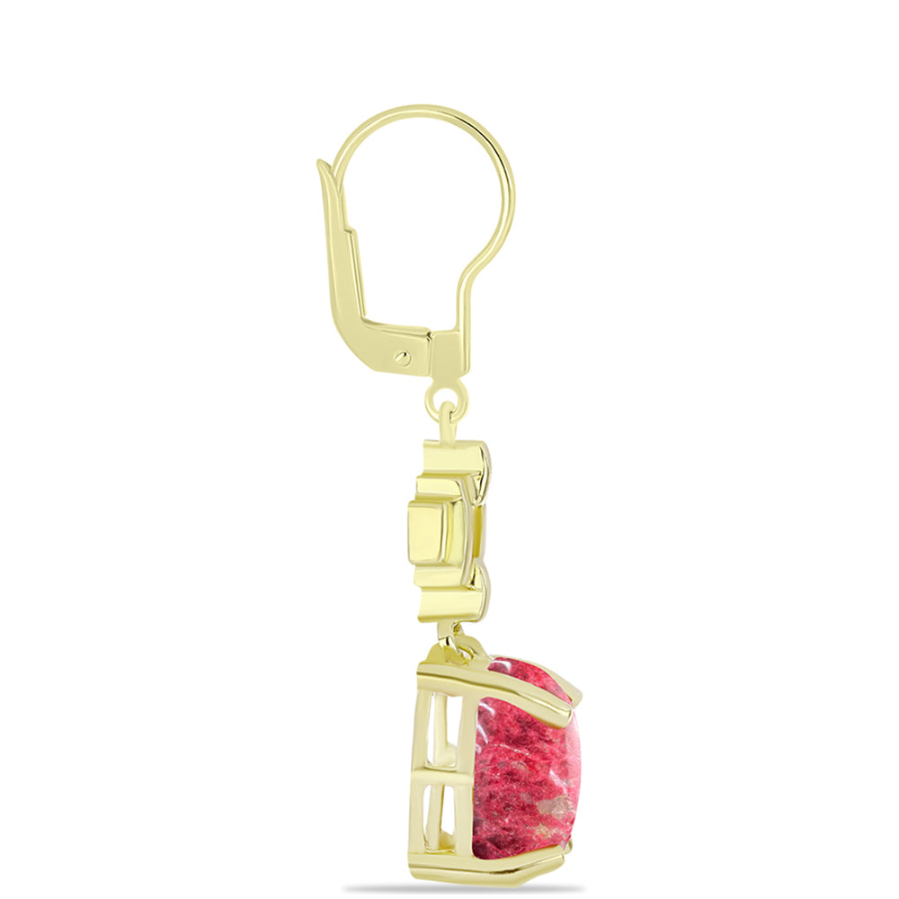 Goldplattierte Silberohrringe mit Thulit