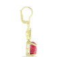 Goldplattierte Silberohrringe mit Thulit