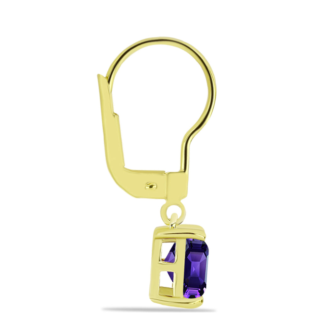 Goldplattierte Silberohrringe mit marokkanischem Amethyst 2 