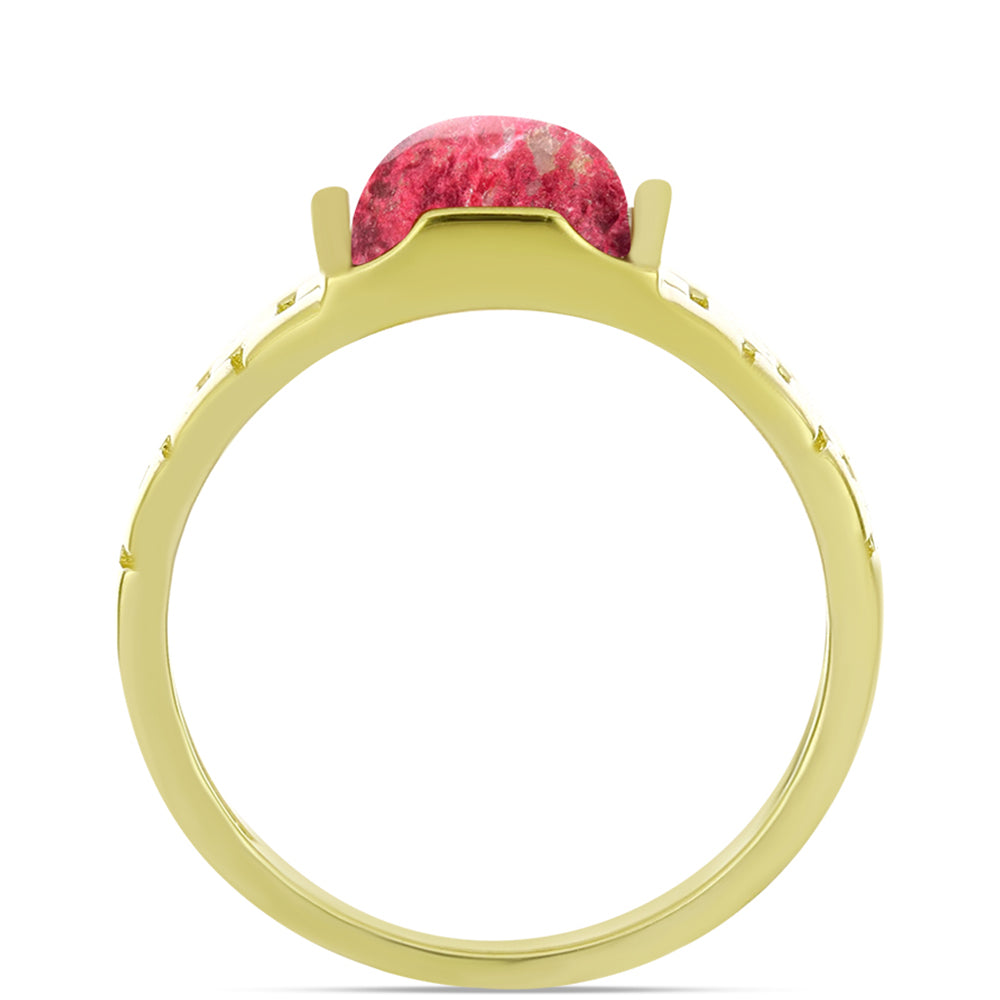 Goldplattierter Silberring mit Thulit