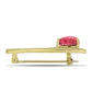 Goldplattierte Silberbrosche mit Thulit