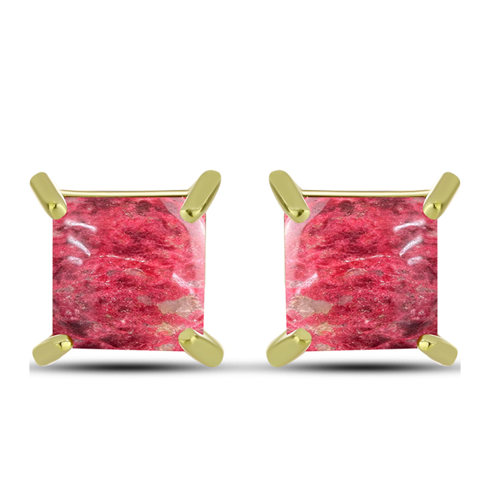Goldplattierte Silberohrringe mit Thulit