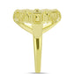 Goldplattierter Silberring mit Perlmutt