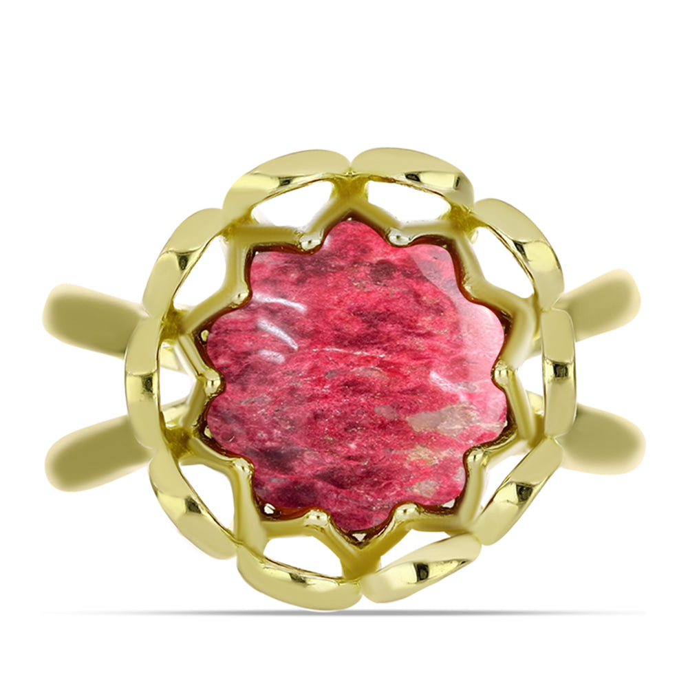 Goldplattierter Silberring mit Thulit 1 