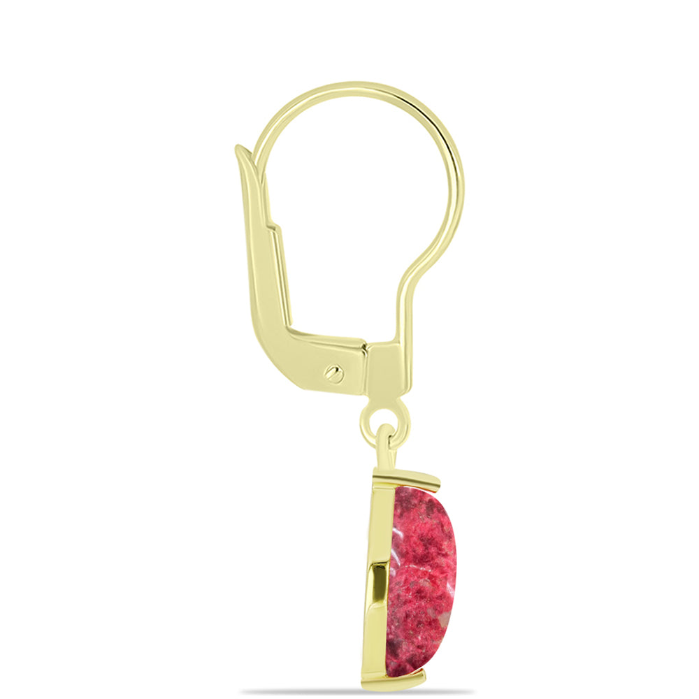 Goldplattierte Silberohrringe mit Thulit 2 
