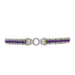 Goldplattiertes Silberarmband mit marokkanischem Amethyst und weißem Topas