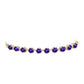 Goldplattiertes Silberarmband mit marokkanischem Amethyst und weißem Topas