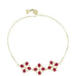 Goldplattiertes Silberarmband mit Rubin aus Madagaskar