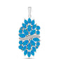 Silberanhänger mit äthiopischem Paraiba-Blauopal und weißem Topas