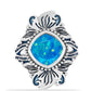 Silberring mit äthiopischem Paraiba-Blauopal