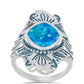 Silberring mit äthiopischem Paraiba-Blauopal