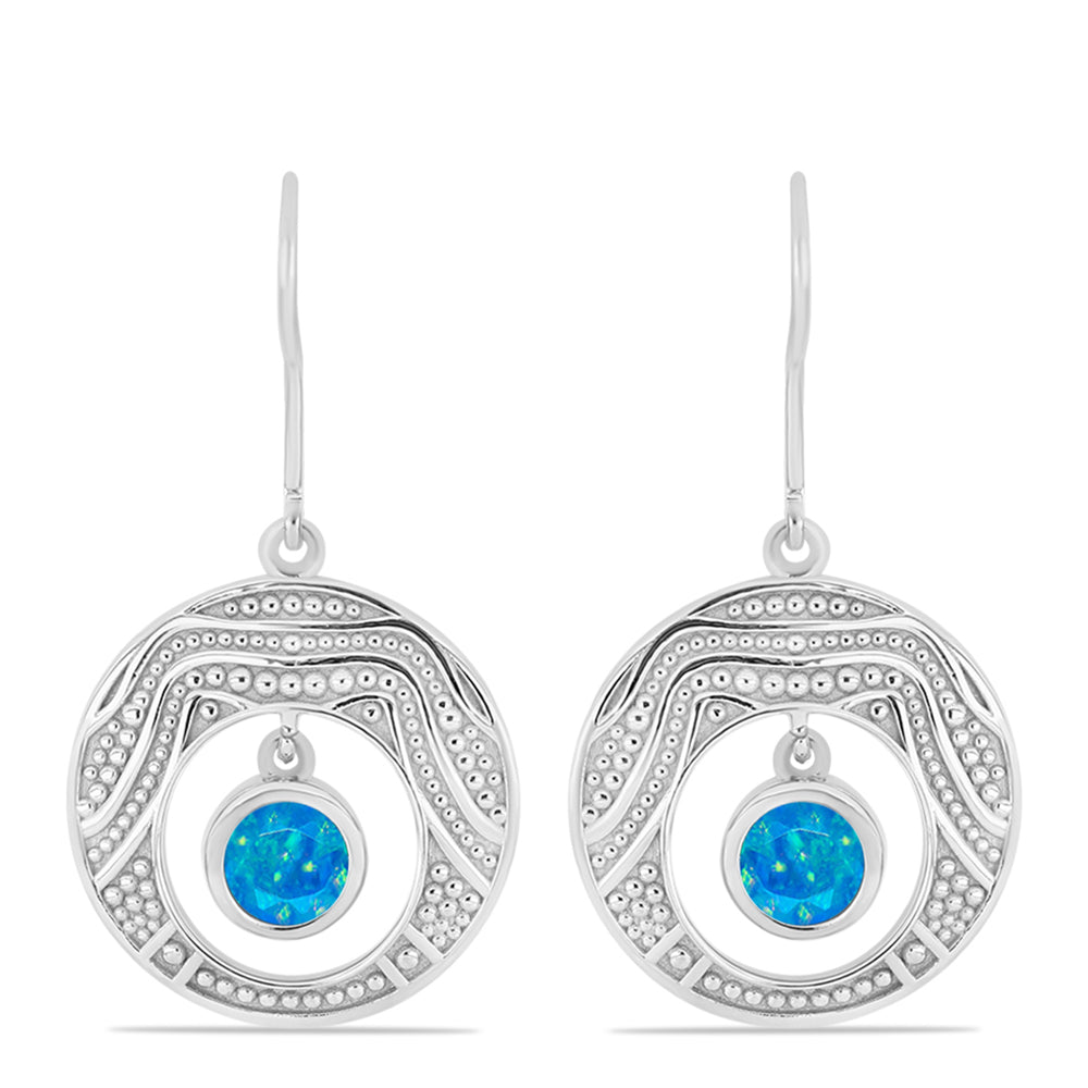 Silberohrringe mit äthiopischem Paraiba-Blauopal 1 