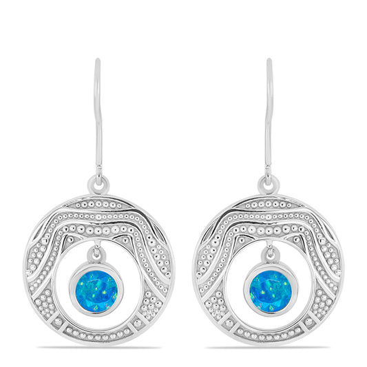 Silberohrringe mit äthiopischem Paraiba-Blauopal