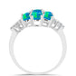 Silberring mit äthiopischem Paraiba-Blauopal und weißem Topas
