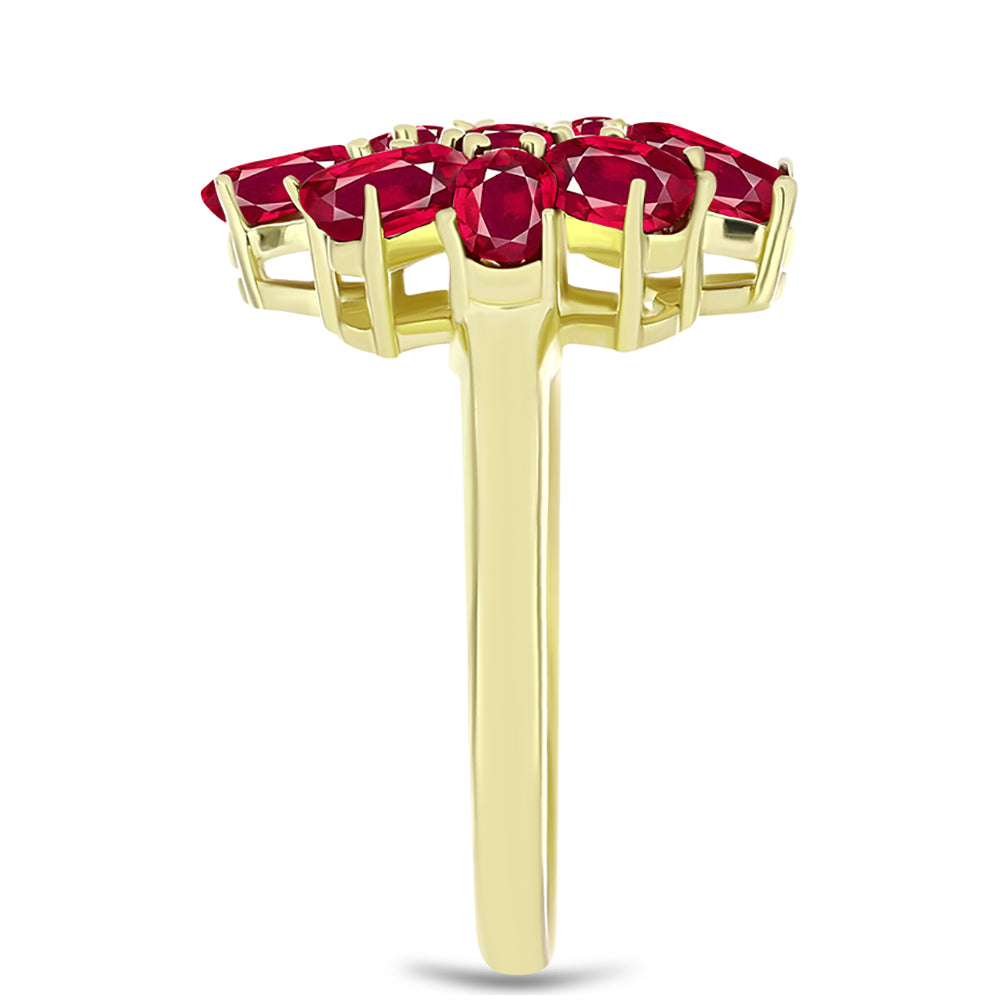 Goldplattierter Silberring mit Rubin aus Madagaskar 4 