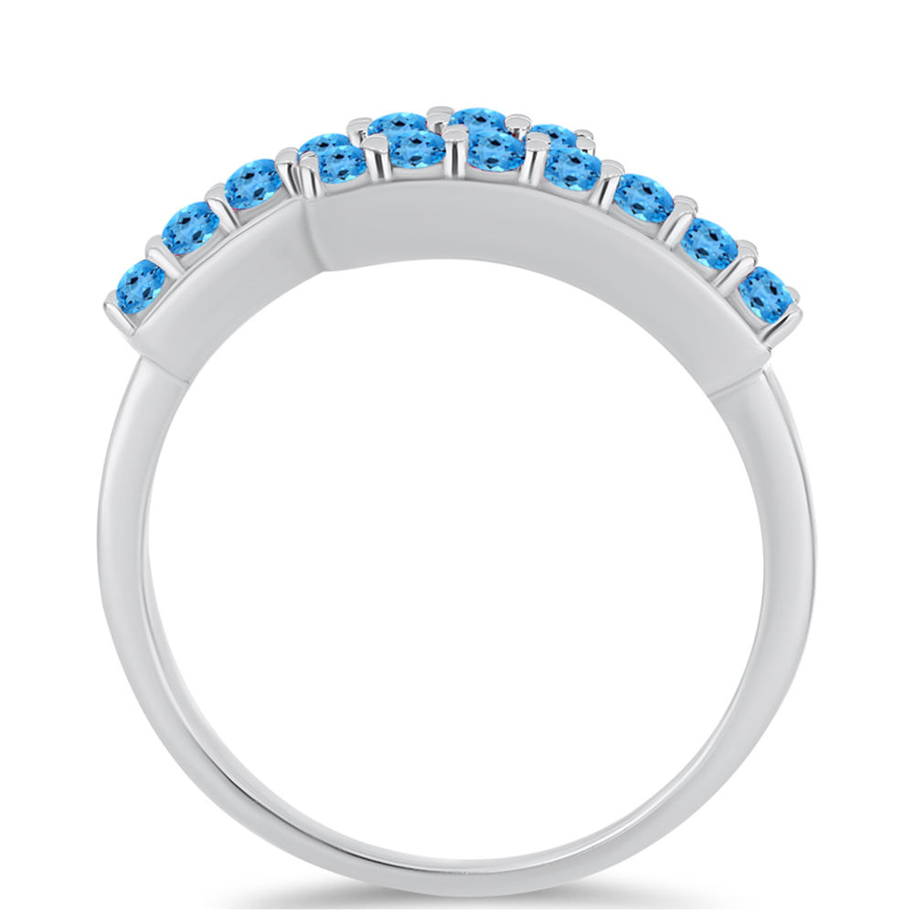 Silberring mit schweizerischem Blautopas