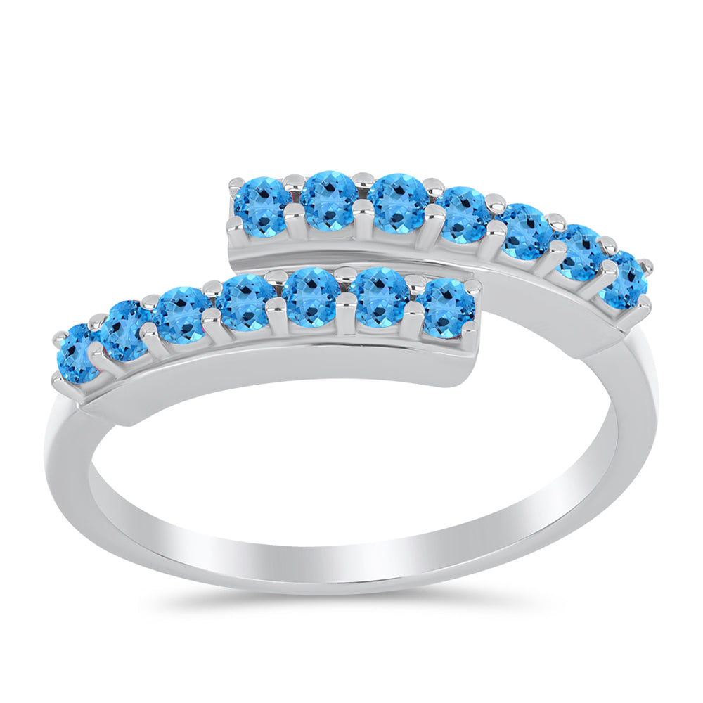 Silberring mit schweizerischem Blautopas