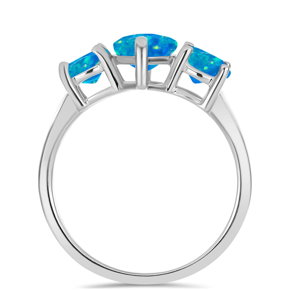 Silberring mit äthiopischem Paraiba-Blauopal 2 