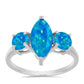 Silberring mit äthiopischem Paraiba-Blauopal