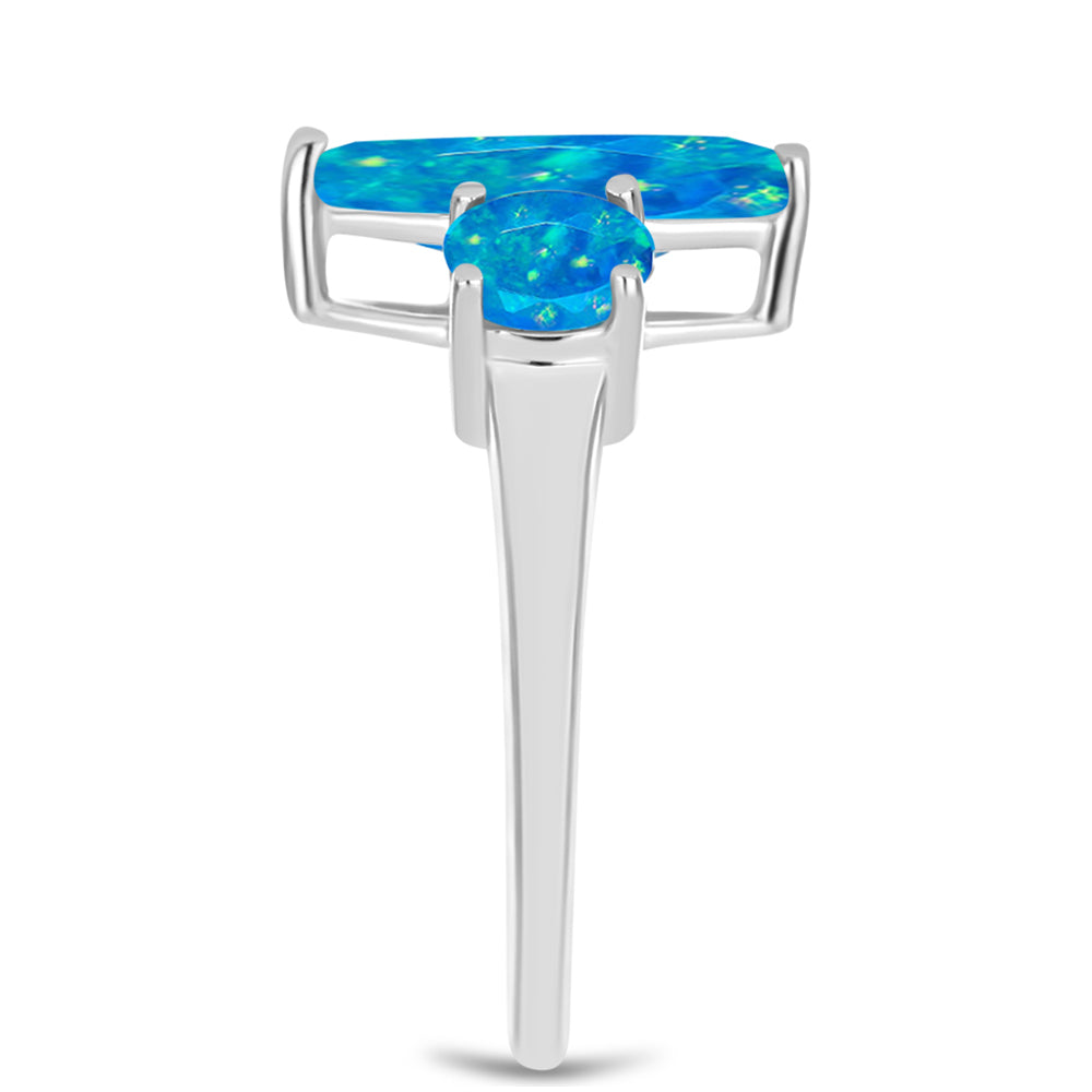 Silberring mit äthiopischem Paraiba-Blauopal