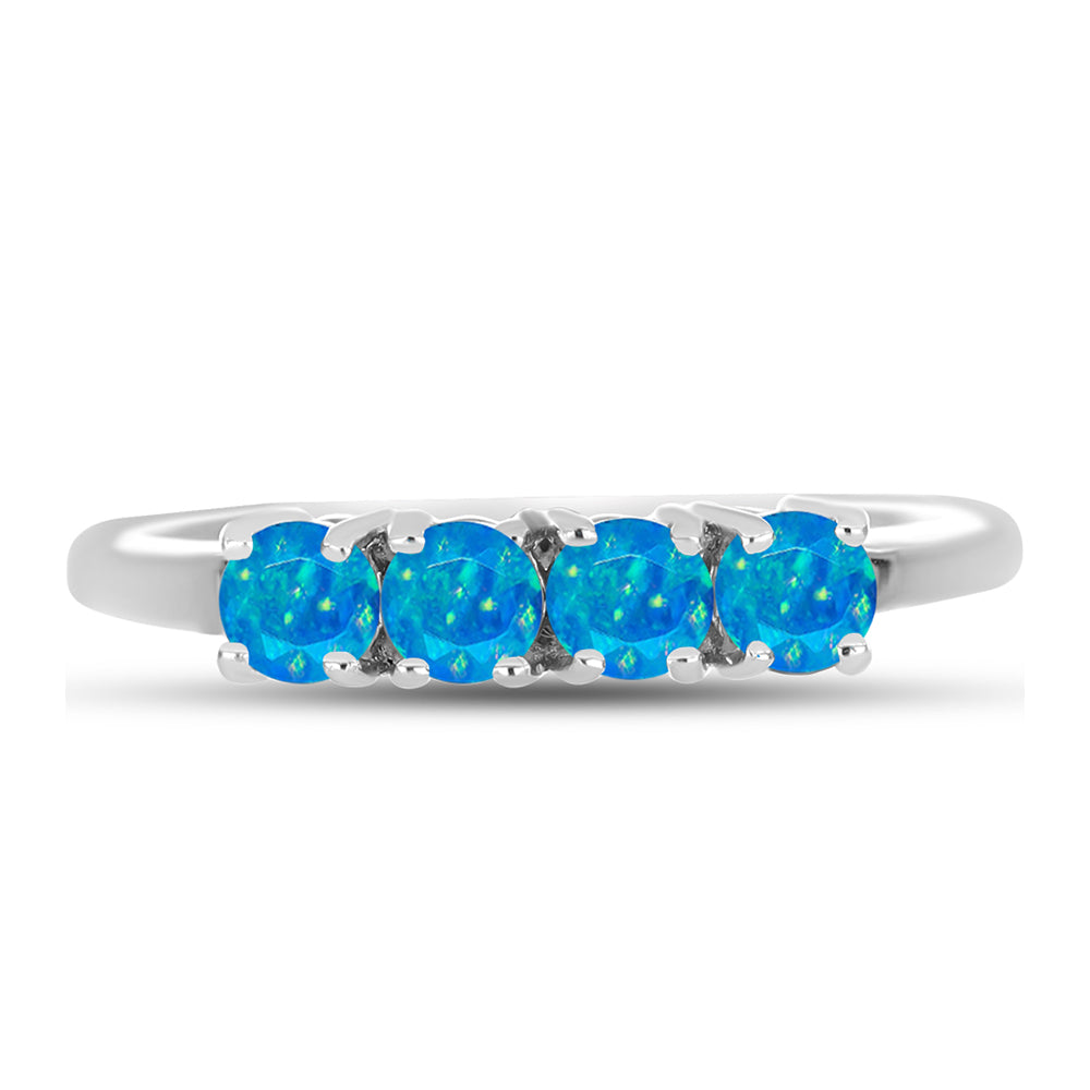 Silberring mit äthiopischem Paraiba-Blauopal
