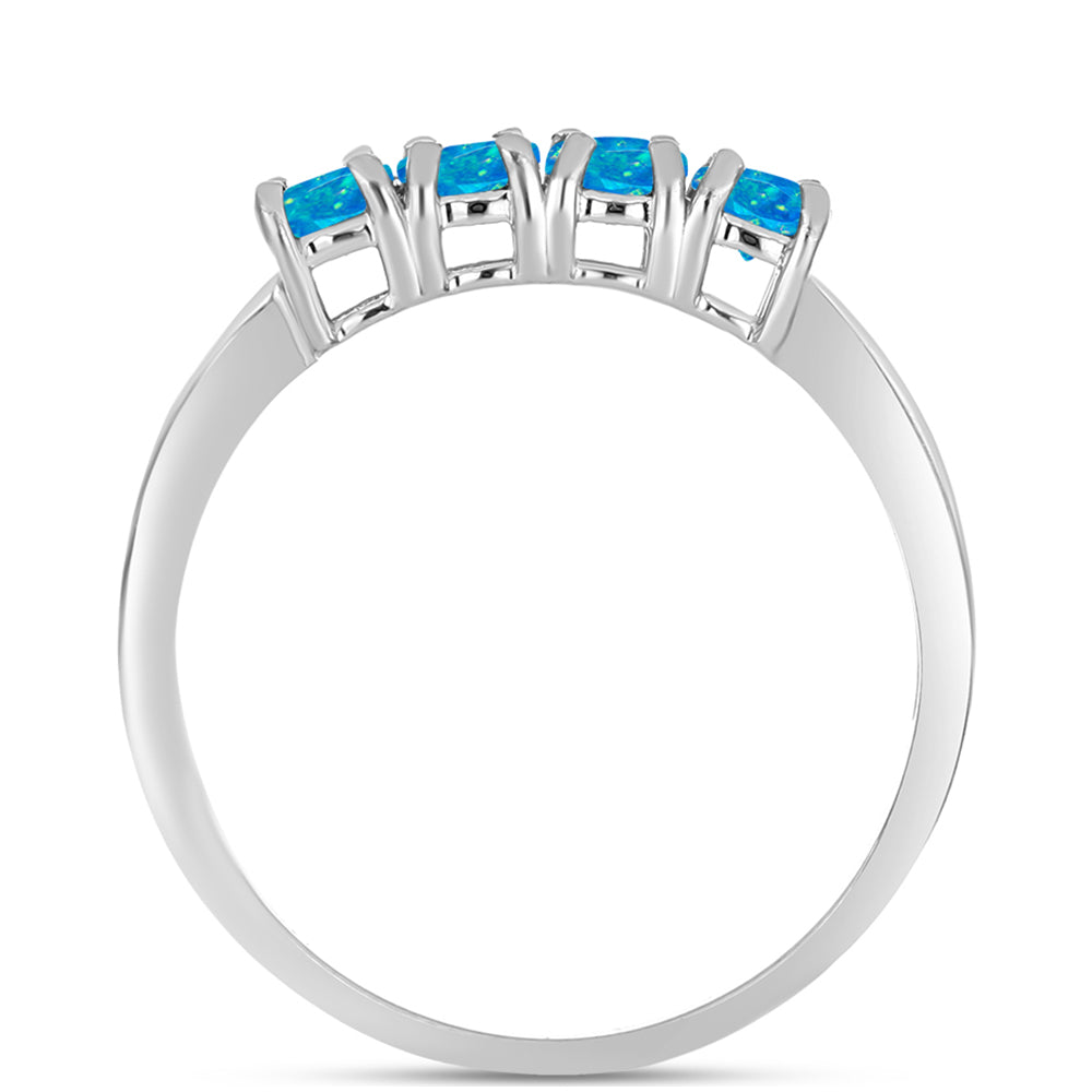 Silberring mit äthiopischem Paraiba-Blauopal 2 