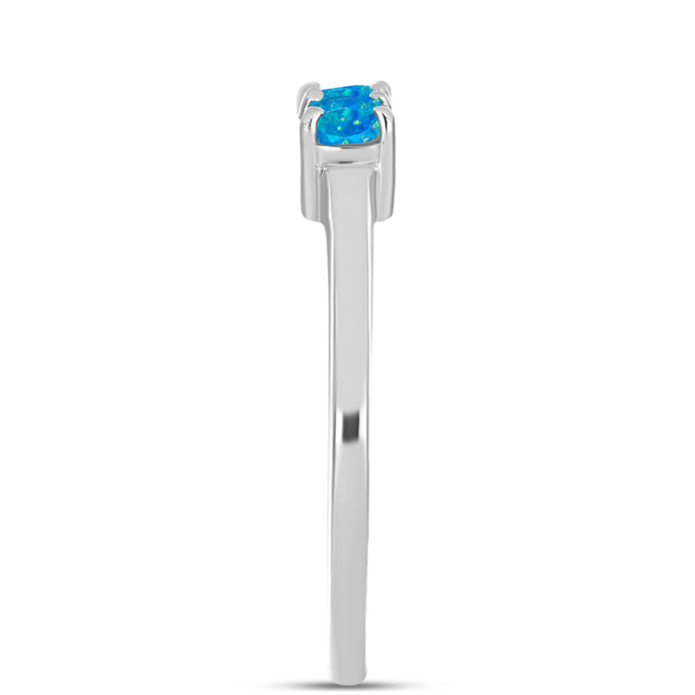Silberring mit äthiopischem Paraiba-Blauopal 4 