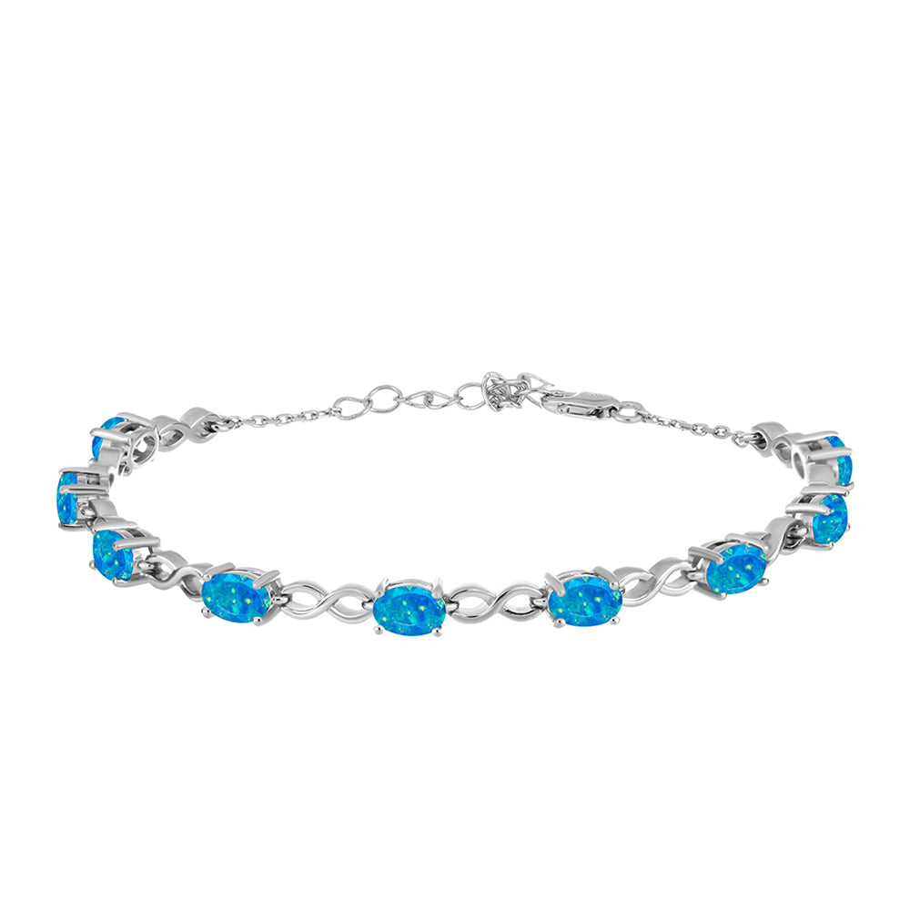 Silberarmband mit äthiopischem Paraiba-Blauopal 1 