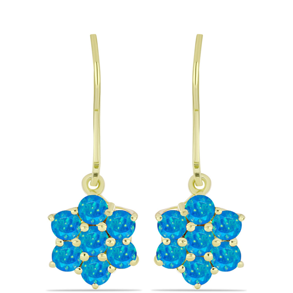 Silberohrringe mit äthiopischem Paraiba-Blauopal 1 