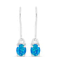 Silberohrringe mit äthiopischem Paraiba-Blauopal