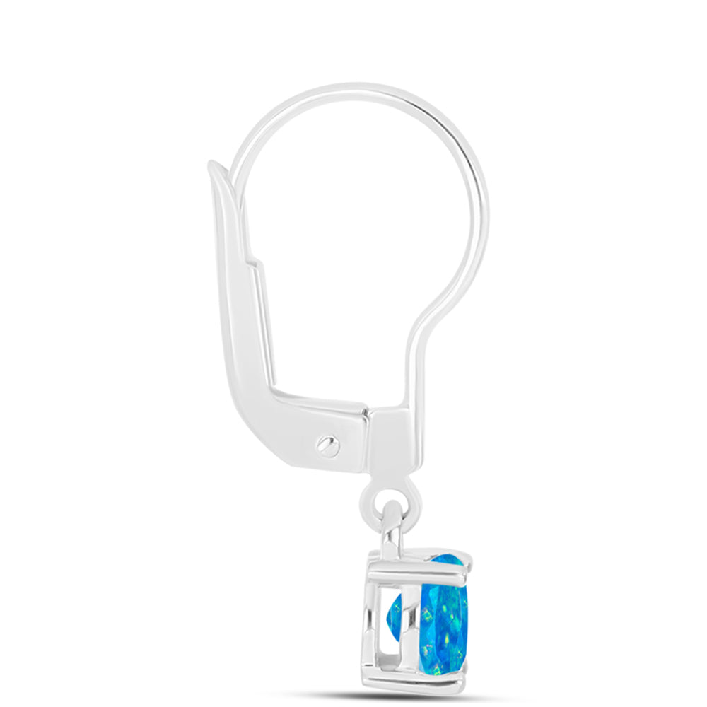 Silberohrringe mit äthiopischem Paraiba-Blauopal