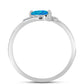 Silberring mit äthiopischem Paraiba-Blauopal und weißem Topas