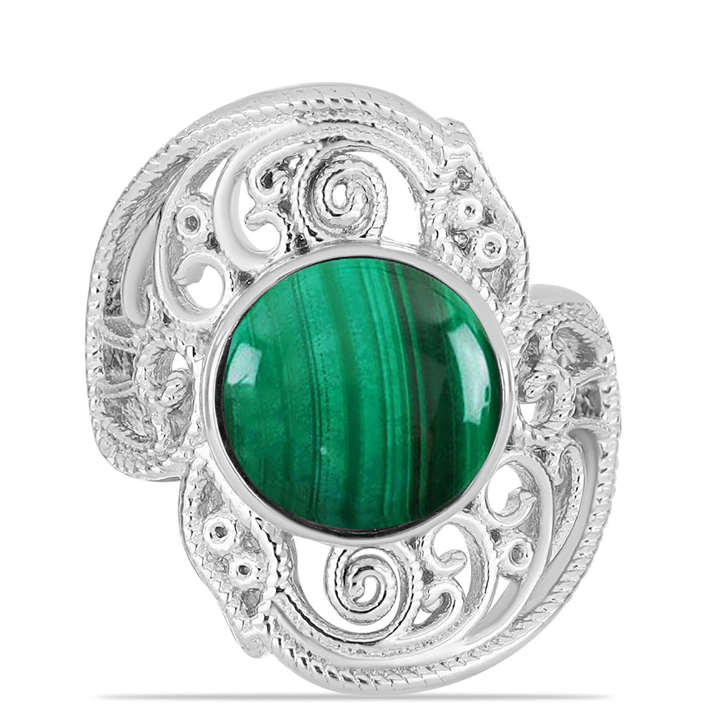 Silberring mit Malachit