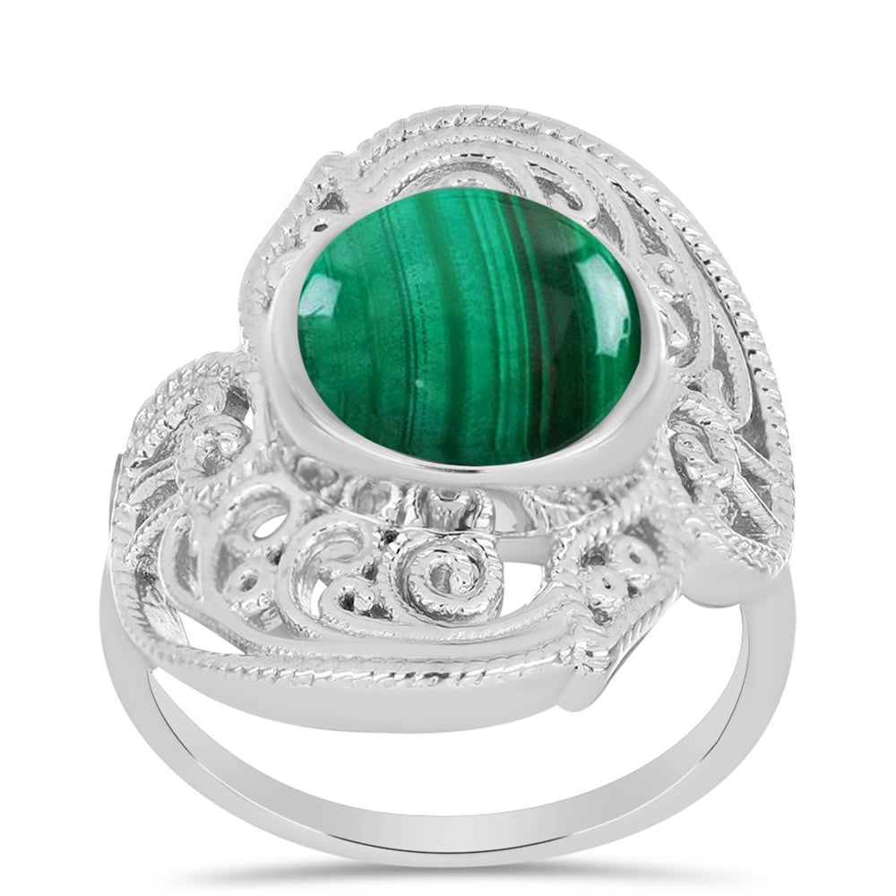 Silberring mit Malachit 3 