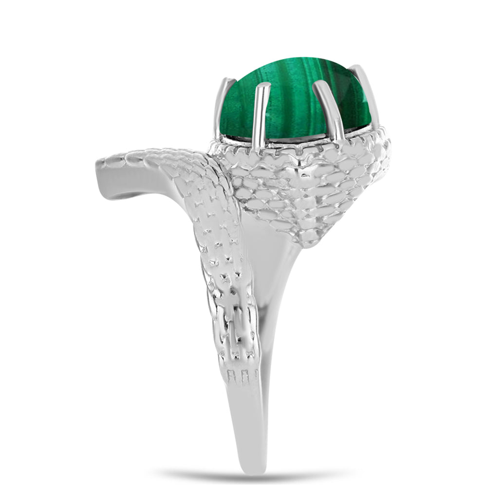 Silberring mit Malachit 4 