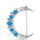 Silberbrosche mit äthiopischem Paraiba-Blauopal