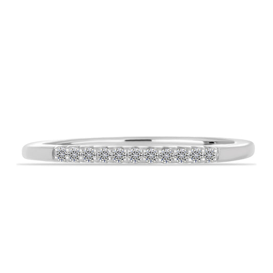 Silberring mit weißem Diamant