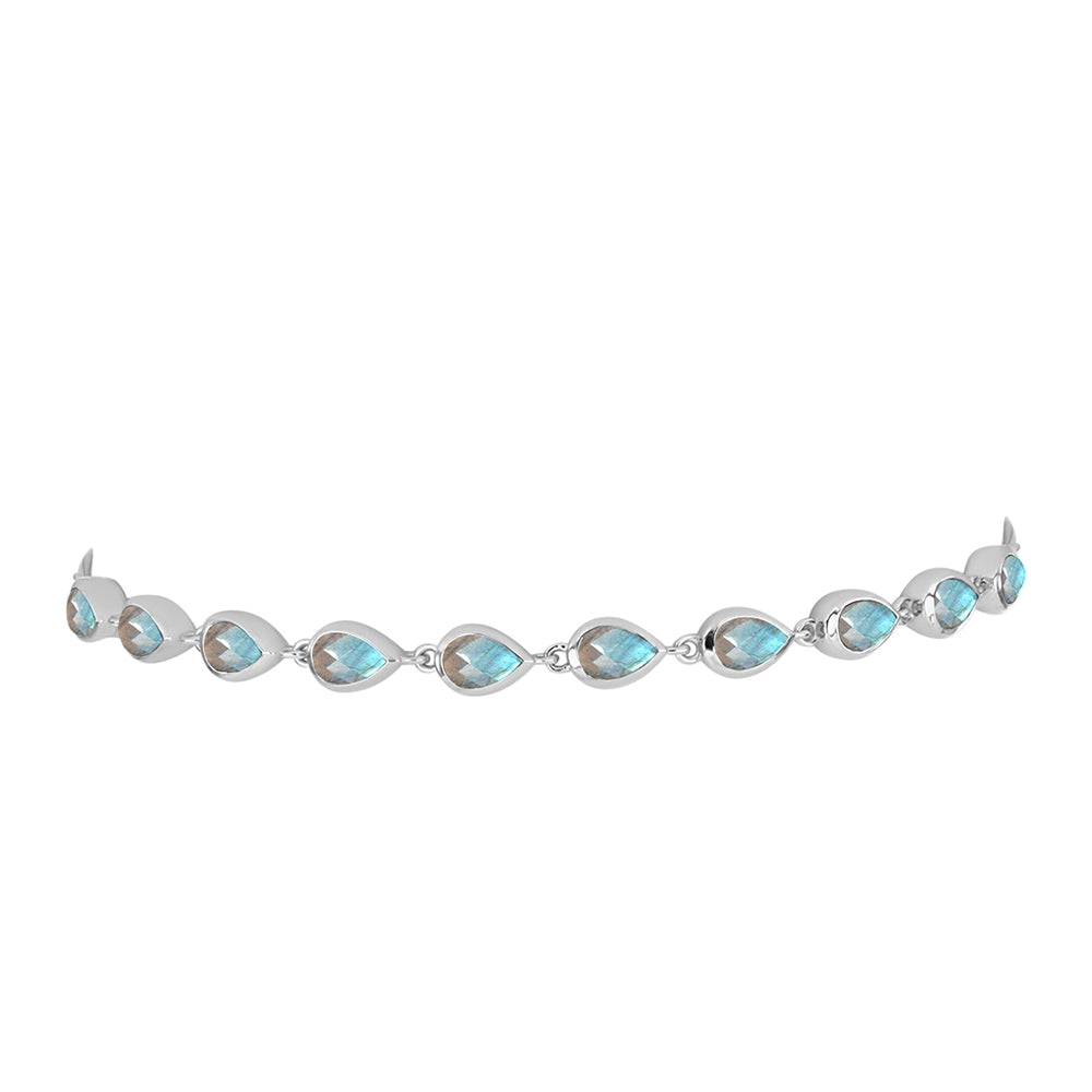 Silberarmband mit Labradorit aus Gullgruvene 2 